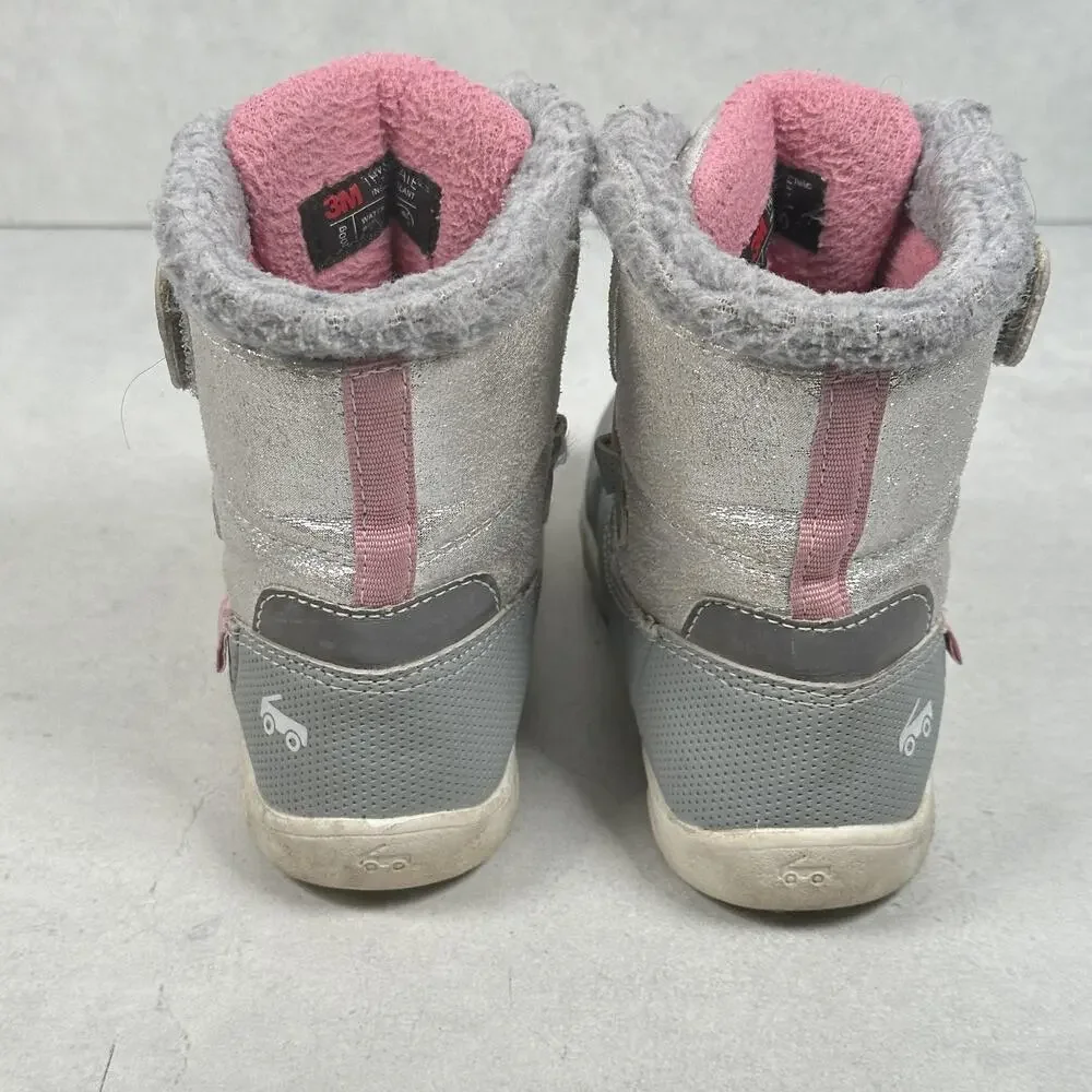 See Kai Run Boots Girls Size 10 Gray Silver Thinsulate Insulated Water Resistant